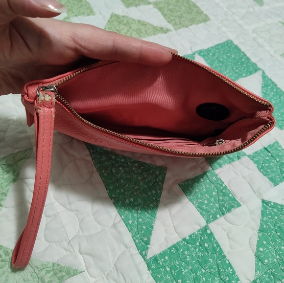 Apt. 9 Coral Double Zipper Pocket Wristlet w/ RFID Protection & Cord Charge Port - Picture 7 of 8